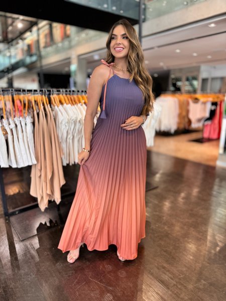 VESTIDO PLISSADO ANA JULIA